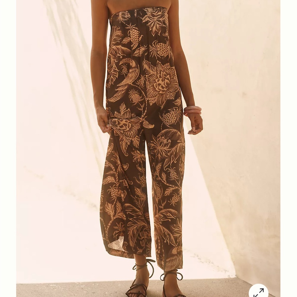 Anthropology Farm Rio Strapless Waistless Jumpsuit
